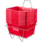 Shopping Basket Set, Durable PE Material with Handle & Stand, Supermarket, Retail & Grocery