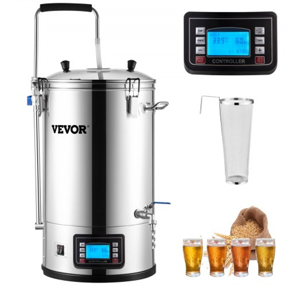 AllGrain Home Beer Brewing System 92 Gal35 L Brewing Pot WCirculating Pump LCD Control Panel AutoMa 1
