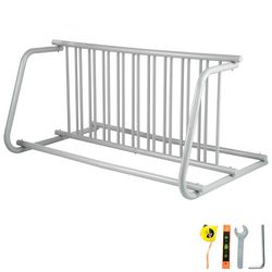 59" length all-steel grid bike rack, 10-bike capacity dual-side storage stand for garages, streets, yards & bike events
