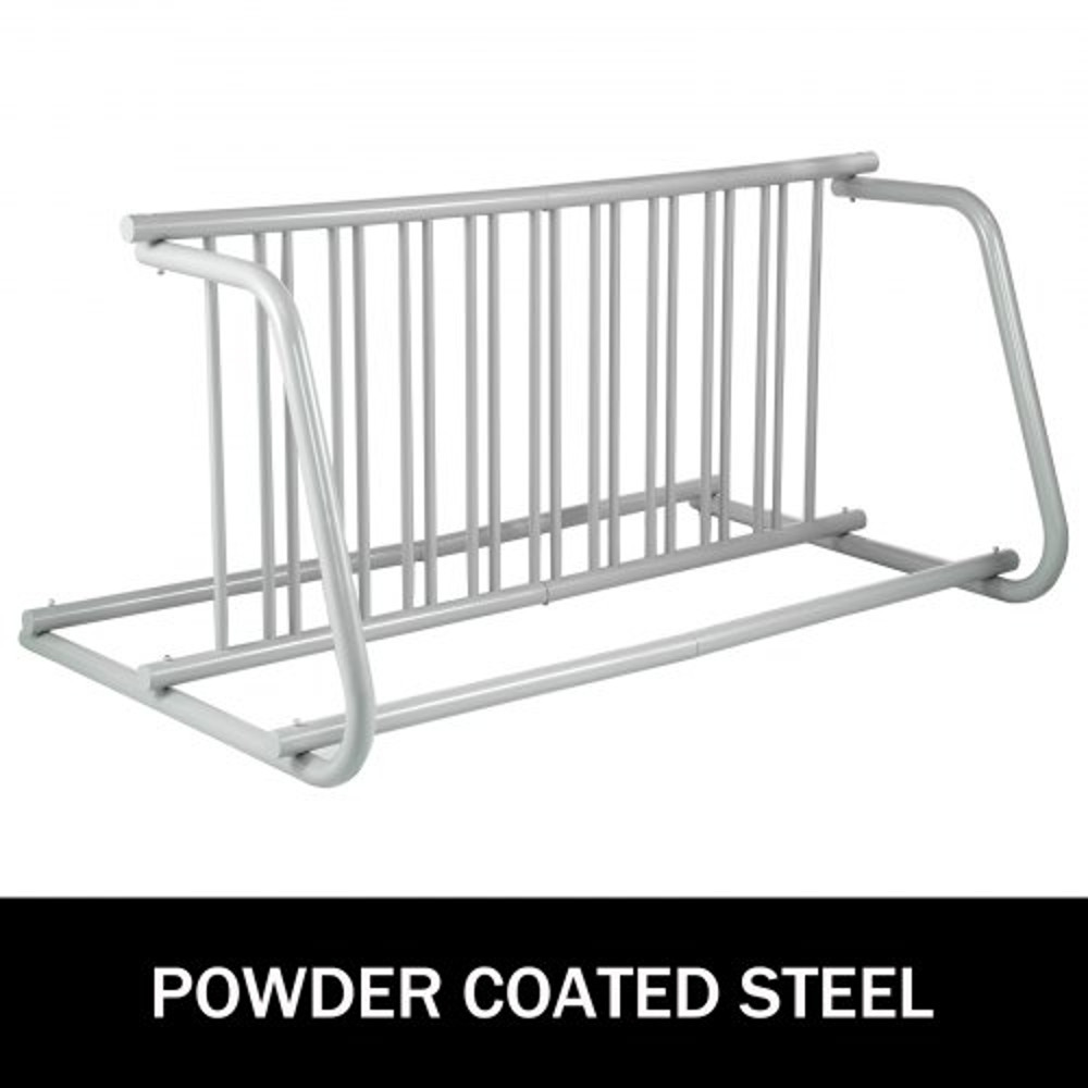 59" Length All-Steel Grid Bike Rack, 10-Bike Capacity Dual-Side Storage Stand for Garages, Streets, Yards & Bike Events