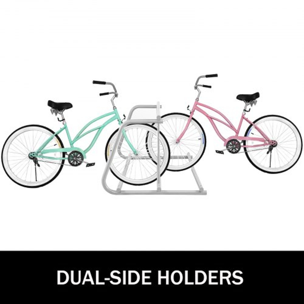 59" Length All-Steel Grid Bike Rack, 10-Bike Capacity Dual-Side Storage Stand for Garages, Streets, Yards & Bike Events