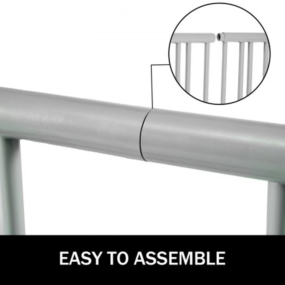 59" Length All-Steel Grid Bike Rack, 10-Bike Capacity Dual-Side Storage Stand for Garages, Streets, Yards & Bike Events