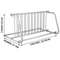 59" Length All-Steel Grid Bike Rack, 10-Bike Capacity Dual-Side Storage Stand for Garages, Streets, Yards & Bike Events