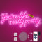 Large Pink LED Neon Sign 275 X 12 Youre Like Really Pretty Wall Decor With Remote Perfect For Bedro 1