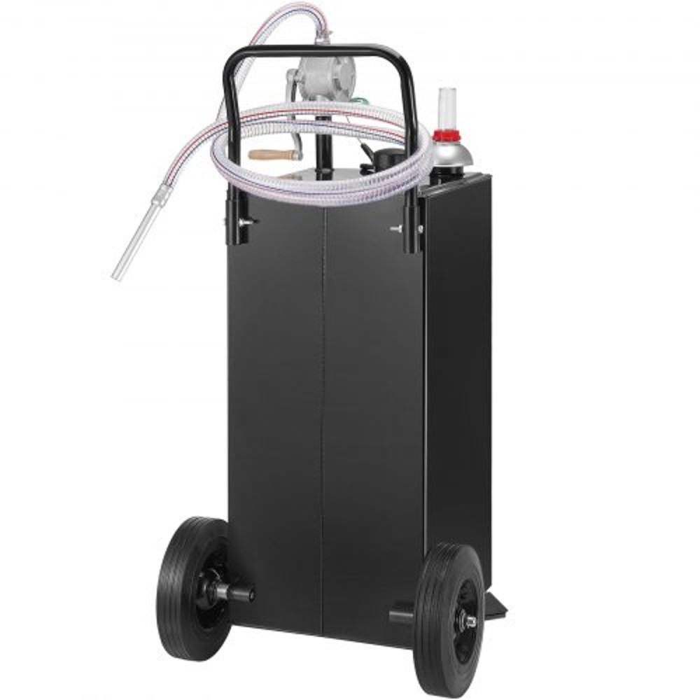 30Gallon Fuel Caddy Portable Fuel Storage Tank With Wheels Manual Transfer Pump GasolineDiesel Co 8