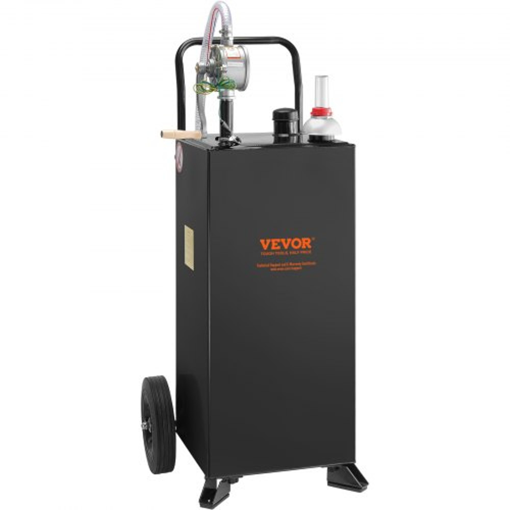 30Gallon Fuel Caddy Portable Fuel Storage Tank With Wheels Manual Transfer Pump GasolineDiesel Co 9