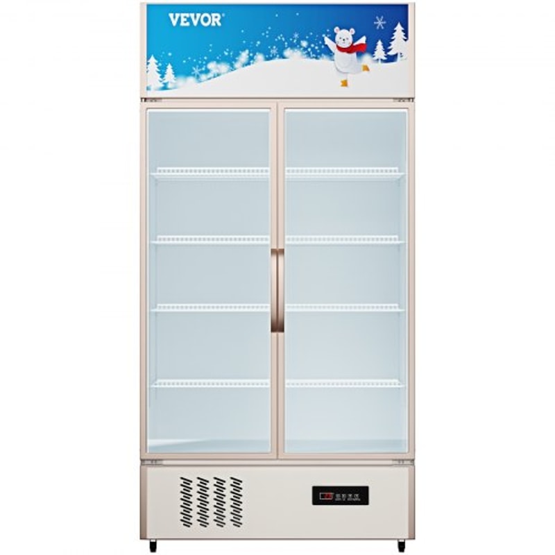 Upright Commercial Refrigerator 39 X 27 X 79 Glass Door Beverage Cooler With Digital Display Adjust 9
