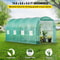 148 X 66 X 66 Ft Portable Plant Hot House Galvanized Steel Hoops 8 RollUp Windows Zippered Door 2