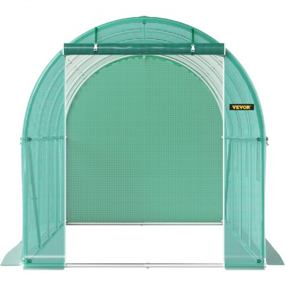 148 X 66 X 66 Ft Portable Plant Hot House Galvanized Steel Hoops 8 RollUp Windows Zippered Door 8
