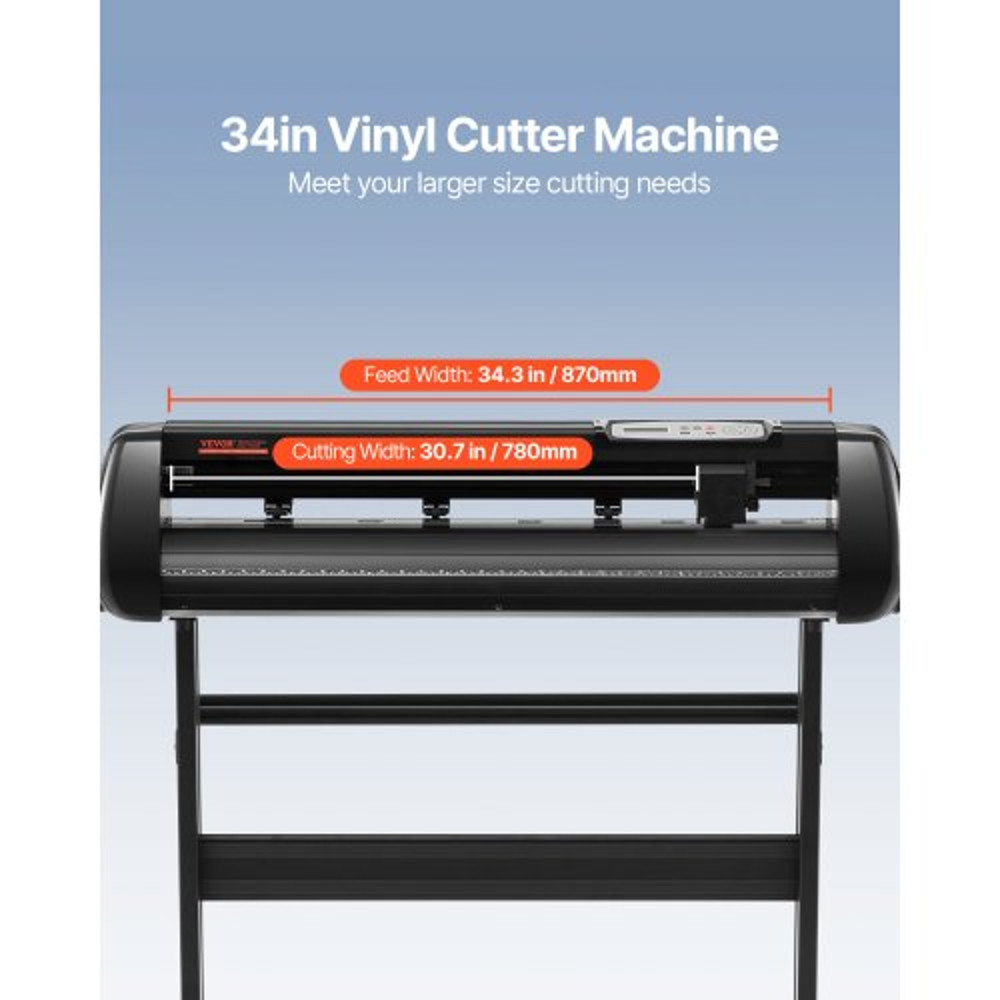 34 Bluetooth Vinyl Cutter Machine Professional Cutting Plotter With Steel Roller Shaft Sign Master 2