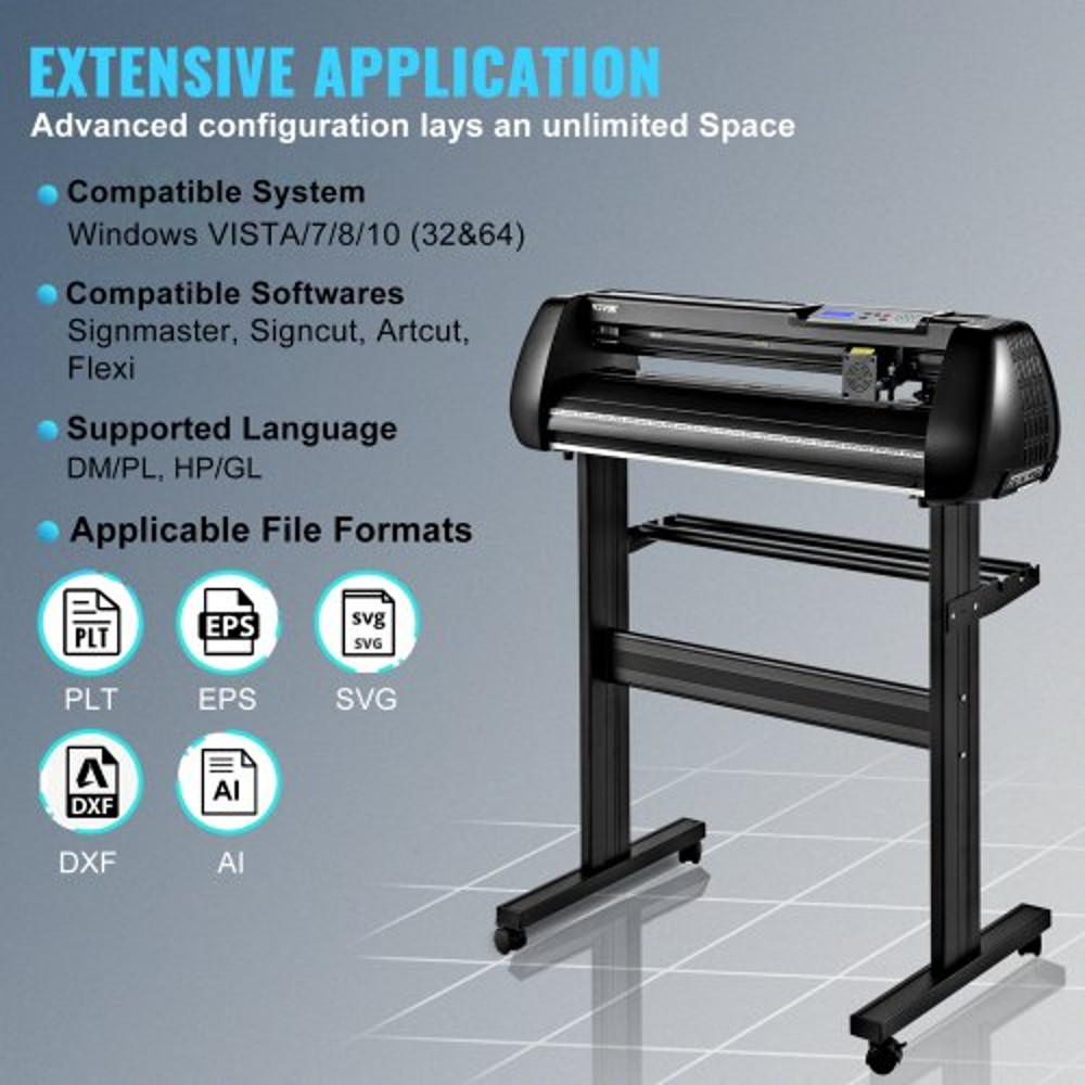 34 Bluetooth Vinyl Cutter Machine Professional Cutting Plotter With Steel Roller Shaft Sign Master 6