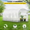 WalkIn Greenhouse 15 X 65 X 7 Ft Waterproof PE Cover Sturdy Galvanized Frame 8 Mesh Windows Zipper 2