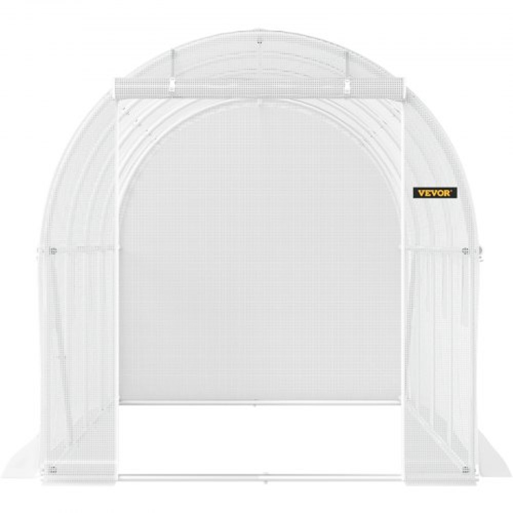 WalkIn Greenhouse 15 X 65 X 7 Ft Waterproof PE Cover Sturdy Galvanized Frame 8 Mesh Windows Zipper 8