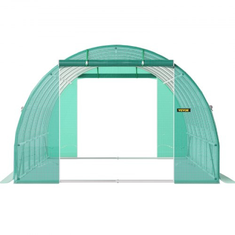 20x10x7 Ft WalkIn Greenhouse Portable Plant Hot House With Galvanized Steel Hoops 3 Top Beams 2 Zip 8