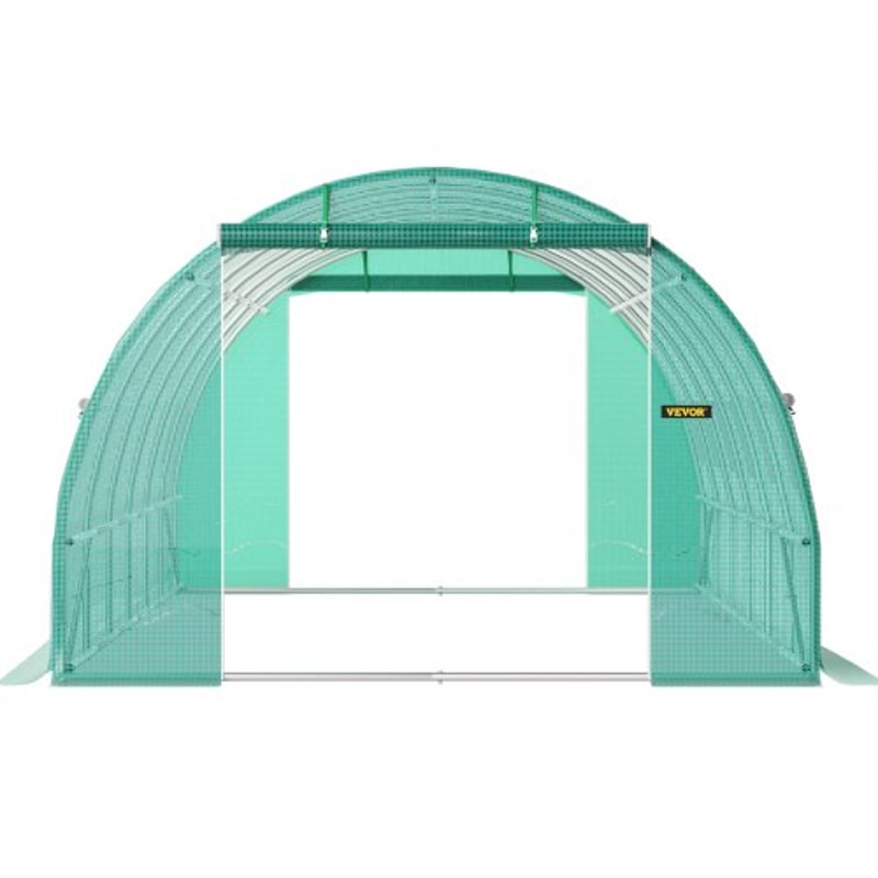20x10x7 Ft WalkIn Greenhouse Portable Plant Hot House With Galvanized Steel Hoops 3 Top Beams 2 Zip 8