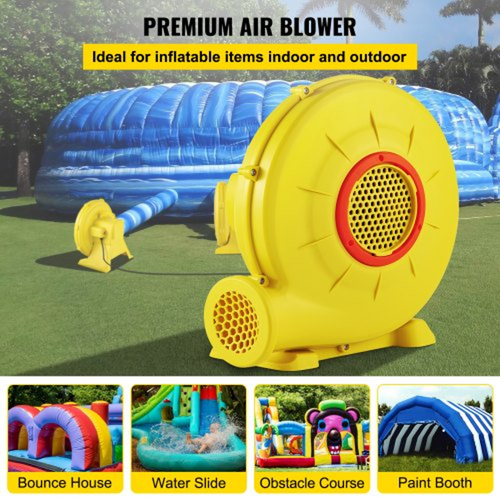 450W 06HP Inflatable Blower Powerful Portable Bounce House Blower For Bouncy Castles Jump Slides 2