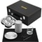 Ice Ball Press Kit Anodized 7075 Aluminum W Silicone Moulds Large Mat Stainless Steel Tong Two Gla 1