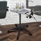 Height Adjustable Salon Tray Stainless Steel Mobile Utility Cart With 2 Cups 1 Metal Ring Ideal F 0