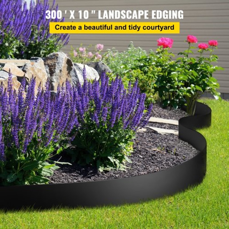 300 Ft Professional Landscape Edging 10 Inch Depth Recycled HDPE Coiled Terrace Board Flexible Bor 2