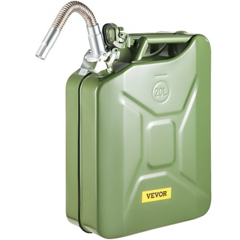 HeavyDuty 53 Gallon 20L MilitaryStyle Jerry Can Rustproof Steel Fuel Container With Flexible Spout 1