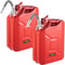 20L Portable Jerry Gas Can with Flexible Spout System, 2PCS Rustproof & Heat-Resistant Steel Fuel Tanks for Cars