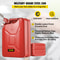 20L Portable Jerry Gas Can with Flexible Spout System, 2PCS Rustproof & Heat-Resistant Steel Fuel Tanks for Cars