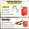 20L Portable Jerry Gas Can with Flexible Spout System, 2PCS Rustproof & Heat-Resistant Steel Fuel Tanks for Cars