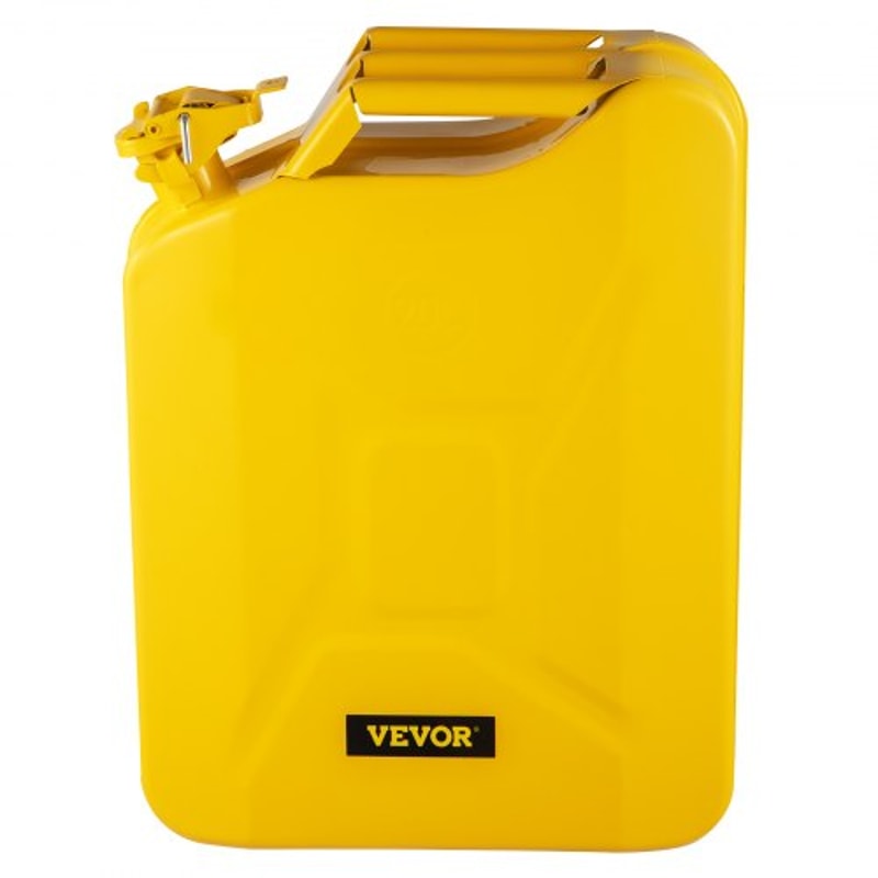 HeavyDuty 20L Jerry Fuel Can Rustproof Yellow Steel Gas Container With Long Flexible Spout For Cars 9