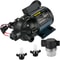 DC Washdown Pump, GPM PSI Self Priming Water Pump w/ EPDM Valve & Salt Water Strainer, for RV, Boat, Marine Deck & Yacht