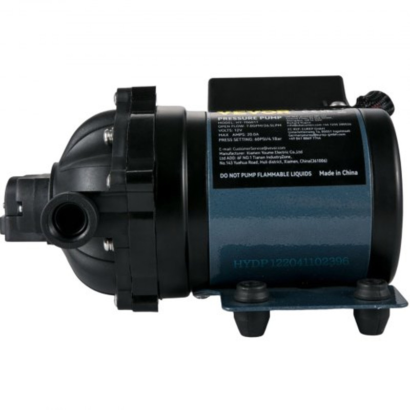 DC Washdown Pump, GPM PSI Self Priming Water Pump w/ EPDM Valve & Salt Water Strainer, for RV, Boat, Marine Deck & Yacht