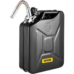 portable jerry fuel can, rustproof & heat-resistant steel gas can with flexible spout system for cars, trucks