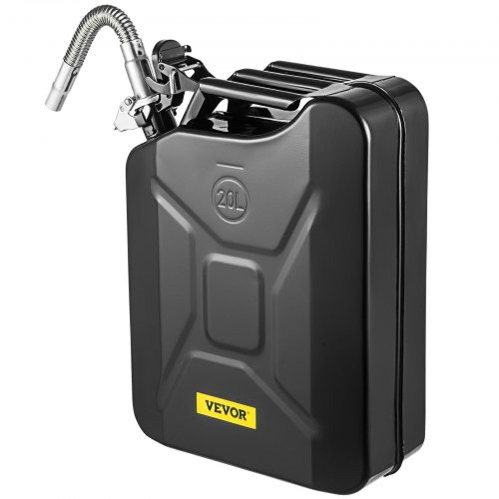 Portable Jerry Fuel Can, Rustproof & Heat-Resistant Steel Gas Can with Flexible Spout System for Cars, Trucks