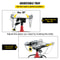 Hydraulic Telescopic Transmission Jack, lbs Stage High-Lift Floor Jack Stand with Foot Pedal & Swivel Casters, Garage