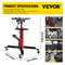 Hydraulic Telescopic Transmission Jack, lbs Stage High-Lift Floor Jack Stand with Foot Pedal & Swivel Casters, Garage