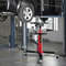 Hydraulic Telescopic Transmission Jack, lbs Stage High-Lift Floor Jack Stand with Foot Pedal & Swivel Casters, Garage