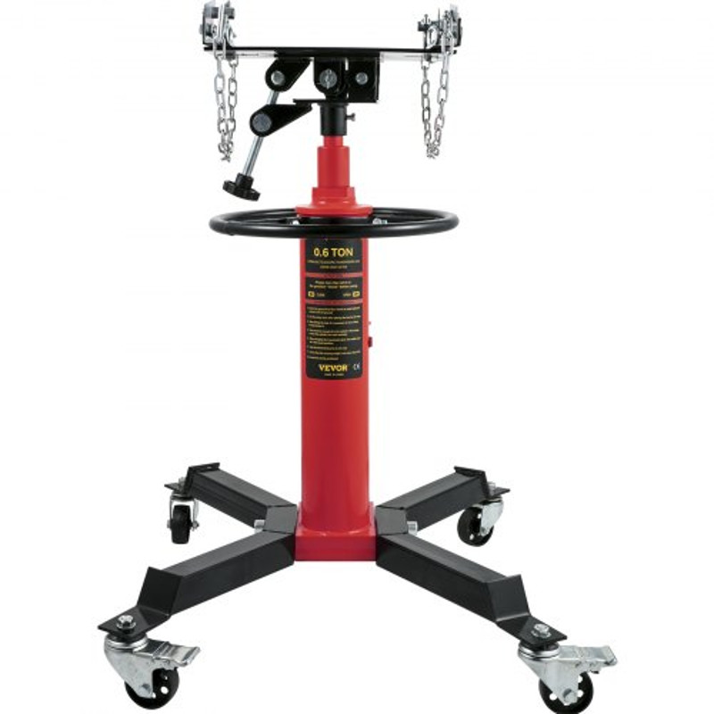 Hydraulic Telescopic Transmission Jack, lbs Stage High-Lift Floor Jack Stand with Foot Pedal & Swivel Casters, Garage