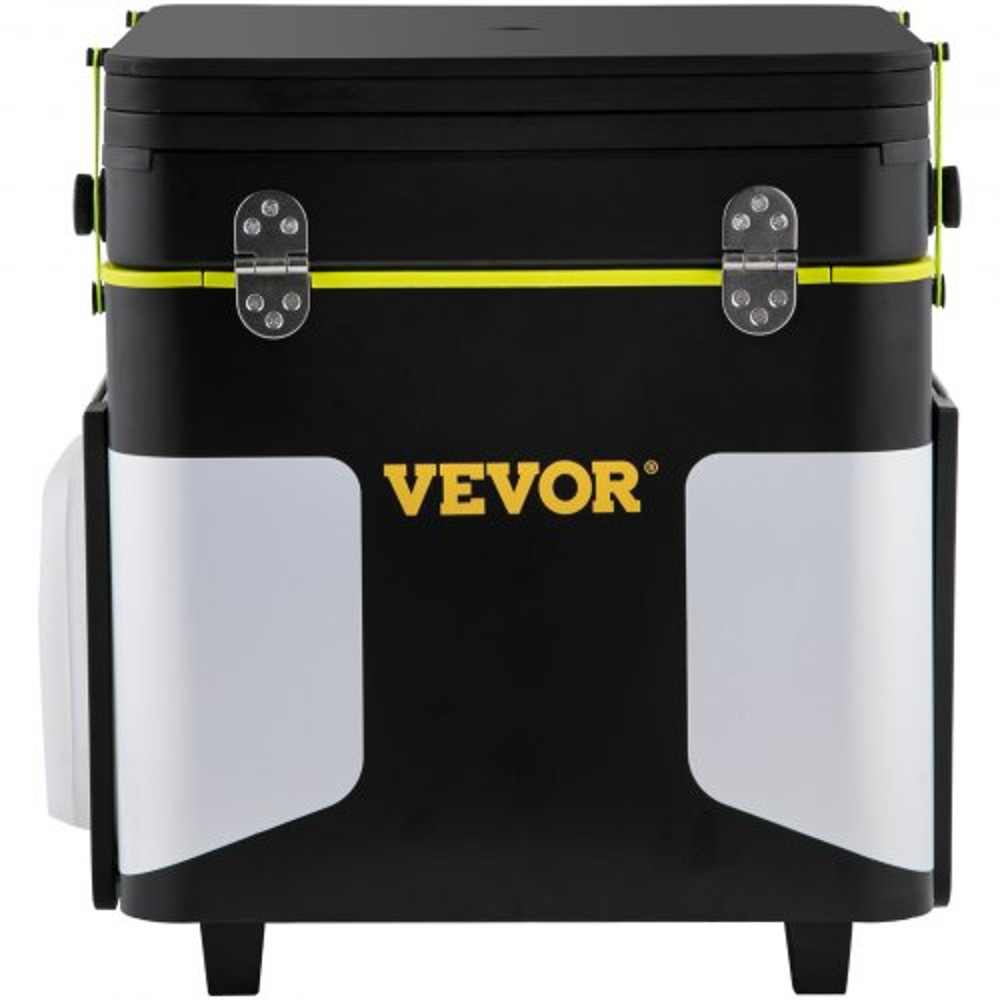 Portable Outdoor Mobile Kitchen, All-in-One Camp Box with Wheels, Folding Tables, Storage Organizer & Windproof Stove