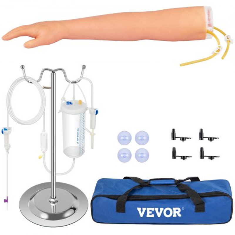 High Simulation IV Practice Arm Kit, Phlebotomy Training Set for IV Venipuncture & Intravenous Skills, Nursing Students