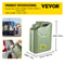 Military-Style Jerry Gas Can, Rustproof Steel Portable Fuel Tank with Bendable Spout for Cars, Trucks, Boats & Outdoor