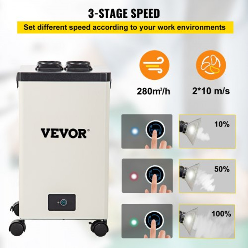 Professional Soldering Smoke Extractor, Speed Purifier with HEPA & Carbon Filter for Soldering, Welding, Laser Engraving