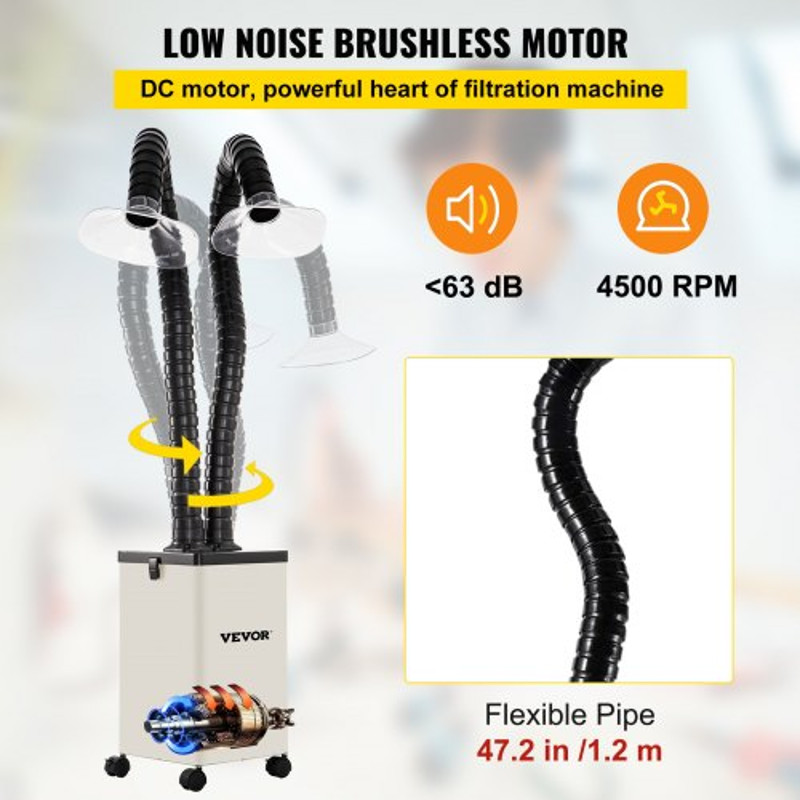 Professional Soldering Smoke Extractor, Speed Purifier with HEPA & Carbon Filter for Soldering, Welding, Laser Engraving