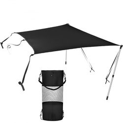 waterproof t-top sun shade kit, heavy-duty uv-proof polyester extension with rustproof steel telescopic poles