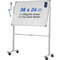 Mobile Magnetic Whiteboard, Double Sided Reversible Rolling Dry Erase Board, Height Adjustable with Aluminum Frame