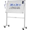 Mobile Magnetic Whiteboard, Double Sided Reversible Rolling Dry Erase Board, Height Adjustable with Aluminum Frame