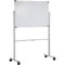 Mobile Magnetic Whiteboard, Double Sided Reversible Rolling Dry Erase Board, Height Adjustable with Aluminum Frame