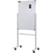 Mobile Magnetic Whiteboard, Double Sided Reversible Rolling Dry Erase Board, Height Adjustable with Aluminum Frame