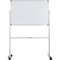 Mobile Magnetic Whiteboard, Double Sided Reversible Rolling Dry Erase Board, Height Adjustable with Aluminum Frame