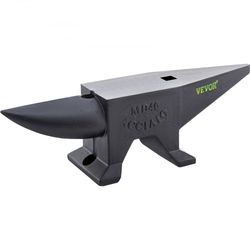cast iron anvil single horn with large countertop & stable base, high hardness round horn anvil for bending, shaping