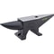 Cast Iron Anvil Single Horn with Large Countertop & Stable Base, High Hardness Round Horn Anvil for Bending, Shaping