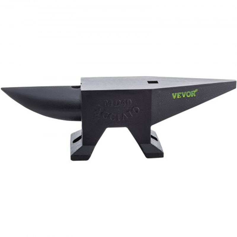 Cast Iron Anvil Single Horn with Large Countertop & Stable Base, High Hardness Round Horn Anvil for Bending, Shaping